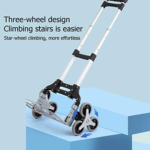 Draagbare Opvouwbare Trapklimmerwagen, in Hoogte Verstelbare Aluminiumlegering Heavy Duty 176 Lbs Capaciteit… - Afbeelding 4