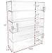 Ikee Design Acrylic 5 Tiers Display Rack Case Organizer Storage, Shot Glass Display Case, 5 Tiers with 4 Removable Shelves for Home Decor, Trade Show and Store, 10.8Wx 2.9D x 14H in