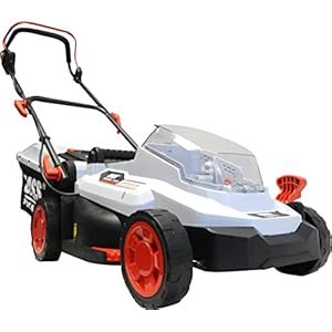 BASS POLSKA accu grasmaaier vrijstaand tuingereedschap werkplaats gereedschap onderstel tuin praktisch accu grasopvangbak met vijf niveaus 30L zonder accu 24V maaibreedte 350 mm