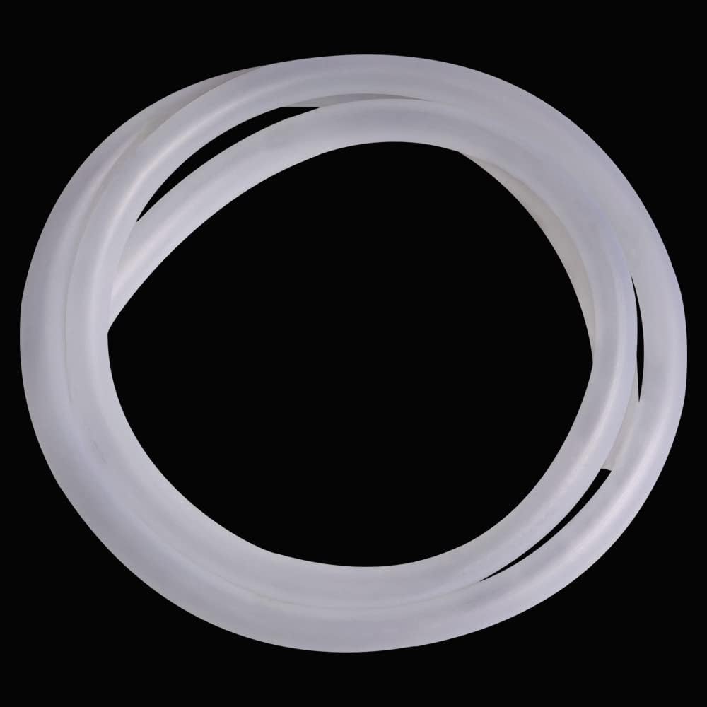 Feelers Flexible PVC Latex Tubing, 1 Inch ID Highly Elastic Hybrid Vinyl Tube Household Garden Water Air Hose Transport, Frosted White, 16.4Ft