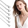 6 Pcs Stainless Steel Necklaces 1.6/2.4mm Width, 45/50/60cm Length, Thin Necklace Chain for Women, Silver Chain for Jewellery Making, Silver Chains for Women Men, Versatile DIY Necklaces Accessories #2