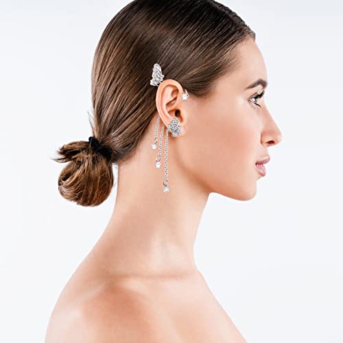 Shining Butterfly Ear Cuffs Zircon Butterfly Earrings for Women Ear Cuffs for Women Non Piercing Ear Wrap Around Earrings2