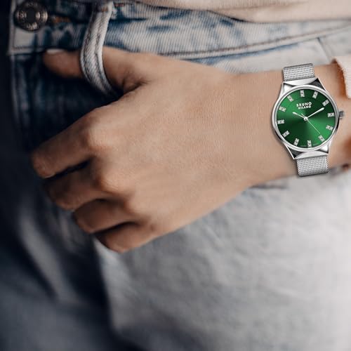 Image of BRUNO MILANO Stylish Watches Mesh Band Shiny Dial for Women and Girls