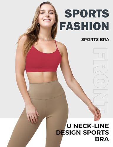 Image of Buauty Sports Bra for Women, Y Back Bralette, Light Support Workout Backless Bra with Removable Pads for Gym Yoga Pilates