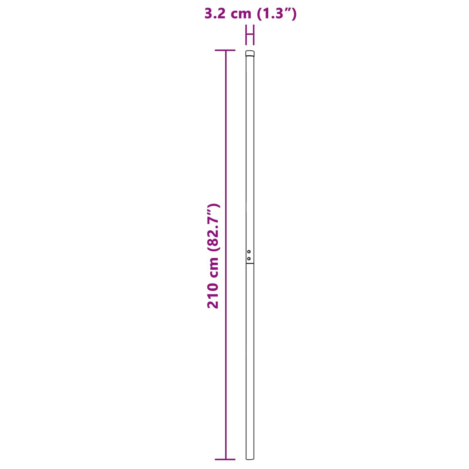 vidaXL Poste de Valla 2 pcs Verde Acero con Recubrimiento en Polvo, Poste de Cerca de Jardín, Diseño Moderno, Rectangular, Resistente al Clima, Fácil de Instalar