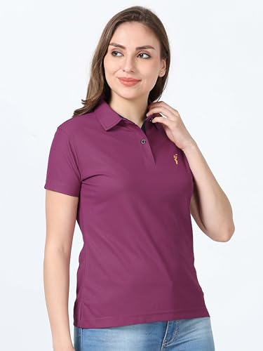 Image of STELLERS Women's Premium Polo T-Shirt, Regular Fit | Odour Resistant | Wrinkle Free | Quick Dry | Stretchable | Lightweight | Breathable | Sustainable | Anti-Static | Feather Touch Feel