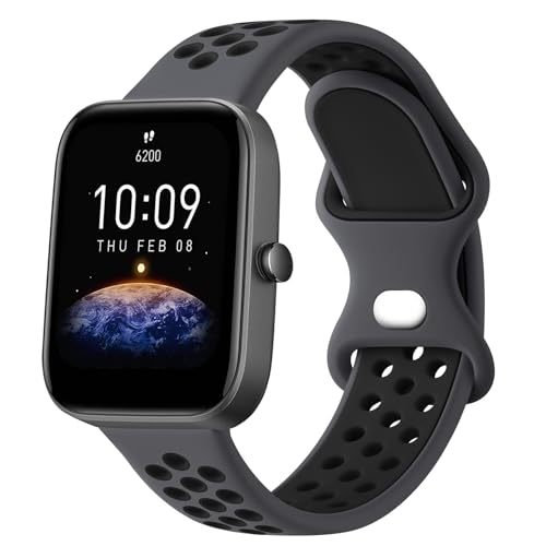 Oumida Correa para Amazfit Bip 3 Correa/Bip 3 Pro/Amazfit Bip U Pro/Bip S/Bip Lite, 20mm Pulsera de Repuesto Silicona de Deportiva Transpirable para Amazfit GTS 2 Mini/GTS 4 Mini/GTS 2/GTS 3