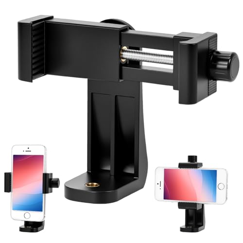 QWORK® Adattatore per treppiede smartphone universale, adattatore per supporto, per treppiede, selfie stick e monopiede