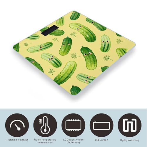 Báscula Digital de Baño Estilo Dill Pickles con Pantalla LCD miniatura 3
