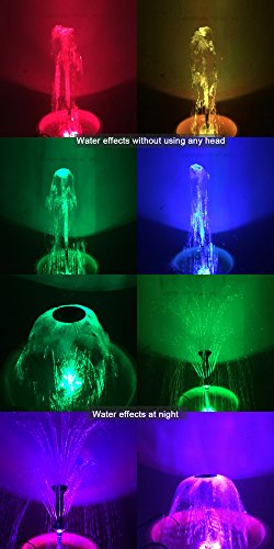 Bomba Sumergible COODIA CM-328 con Luz LED RGB y Kit de Boquillas para Fuente de Jardín miniatura 3