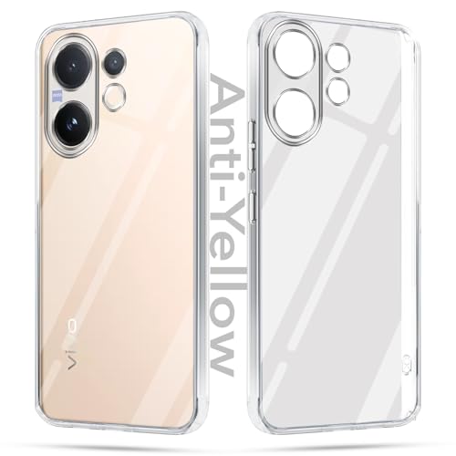 Image of Jkobi Lifetime Anti-Yellow Clear Back Cover Case for Vivo V60 | Vivo T4 Pro (Sleek Hard Crystal | Shockproof and Camera Protection)