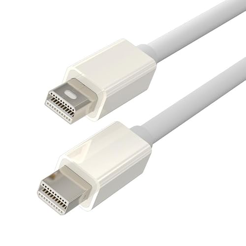 HBFQMDJLX Thunderbolt to Thunderbolt 1920 * 1080P HD Audio and Video Sync Function, Male to Male Mini DisplayPort Cord for MacBook Pro/Air, iMac, Mac mini, Monitor, TV,Nickel Plated Connector, 5.9 ft