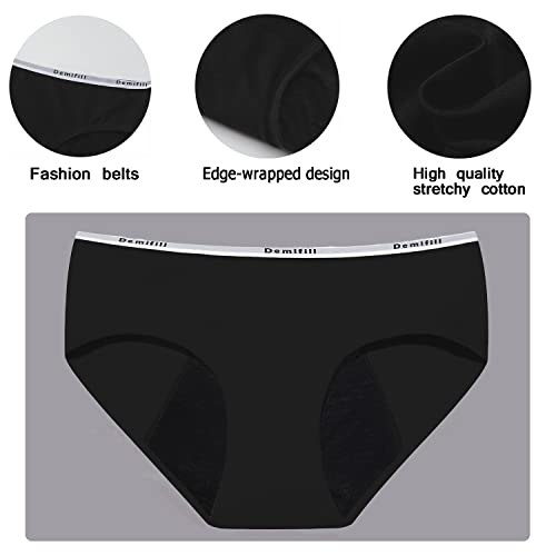 Demifill Teen Girls Period Panties Juniors First Period Starter Underwear Soft Briefs Pack of 6 Multipack