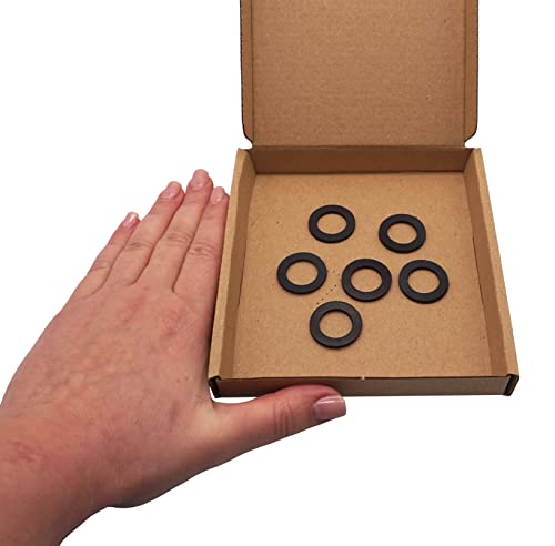 SKIR'CO (6 pcs) Rubber 3/4" Washers, Sealing Washers, Rubber Flat Washers, Plumbing, Black - Image 4