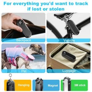 Image of ZORBES Magnetic DIY Tracker Case, Compatible with Airtag, DIY GPS Tracker Housing, Battery Operated, Waterproof Design, Modified AirTag Module Enclosure with Keyring, Double Sided Adhesive Tape