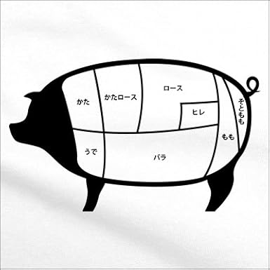 Amazon 幸服屋さん お肉の部位シリーズ 豚肉部位 Tシャツ 半袖 Am63 Tシャツ カットソー 通販 Amazon 幸服屋さん お肉の部位シリーズ 豚肉部位 Tシャツ 半袖 Am63 Tシャツ カットソー 通販