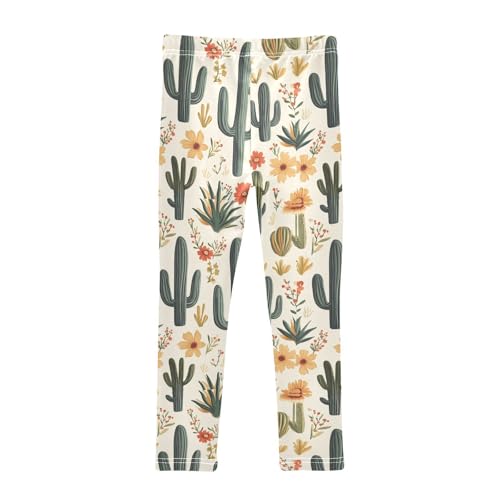 ZZKKO Girls Leggings Desert Plants Toddler Girls Clothes Leggings for Girls Toddler Girls Leggings 3-4T2