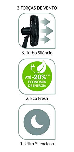 Ventilador Silence Force Touch Control, Arno, Cinza Chumbo/Verde Neon, 110V