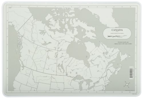 Painless Learning Canada Map Placemat, 12 x 17 1/2 inches