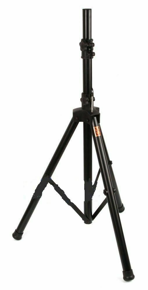 Mr. Dj USA SS310B Speaker Stand Universal Black Heavy Duty Folding Tripod PRO PA DJ Home On Stage Speaker Stand Mount Holder