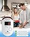 Firlarm Gas Leak Detector for Home, Plug-in Natural Gas Detector for Propane, Methane, Butane, LPG, Combustible Gas Alarm Monitor with LED Digital, Audible and Visual Alert, for Kitchen, RV, Garage