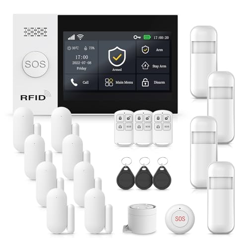 Alarm System for Home Security,21Pcs DIY Kit Touch Screen Siren