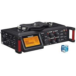 TASCAM 4-Channel Portable Audio Recorder for Videographers, 4 Combo XLR/TRS Inputs, 2 Internal Mics, Limiter, HP Filter (DR-70D)