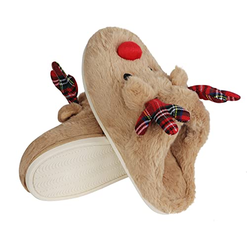 Fuzzy House Slippers Cozy Warm Slippers Winter Cute Animal Slippers Soft Faux Fur Indoor Slippers for Home