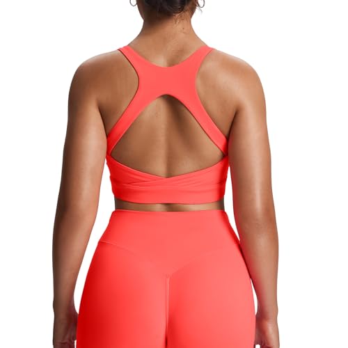 Image of Aoxjox Women's Workout Sports Bras High Impact Fitness Training Gym Khloe Bra Yoga Crop Tank