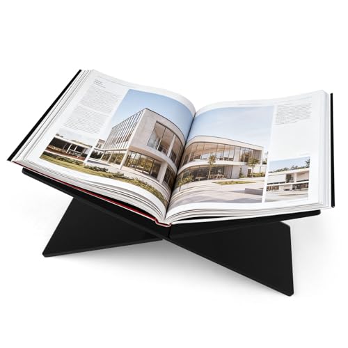 Soporte acrílico para libros LELE LIFE negro para recetas en encimera de cocina
