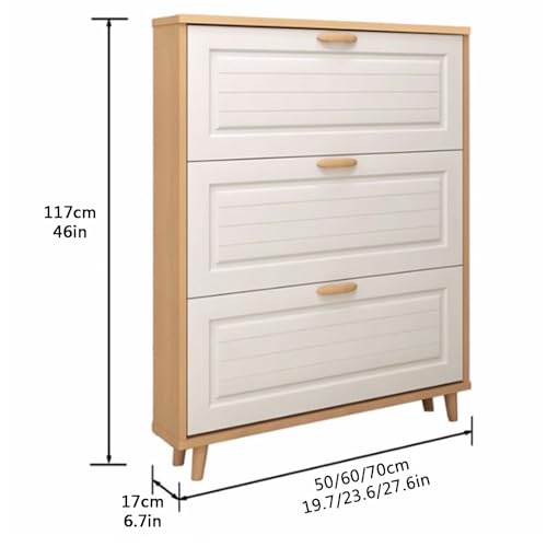Meuble à chaussures en bois massif haut de gamme compact 70 cm - 3