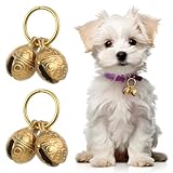 Matwsec 2PCS Bell for Dog Collar, Dog Collar Bells for Small Dogs Cat Collar Bell for Small Cats Pet Outdoor Safety Tracking Hiking Walking