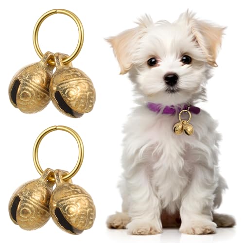 Matwsec 2PCS Bell for Dog Collar, Dog Collar Bells for Small Dogs Cat Collar Bell for Small Cats Pet Outdoor Safety Tracking Hiking Walking