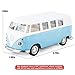 TGRCM-CZ 1/36 Scale Bus Casting Car Model, Zinc Alloy Toy Car for Kids, Pull Back Vehicles Toy Truck for Toddlers Kids Boys Girls Gift (Blue)