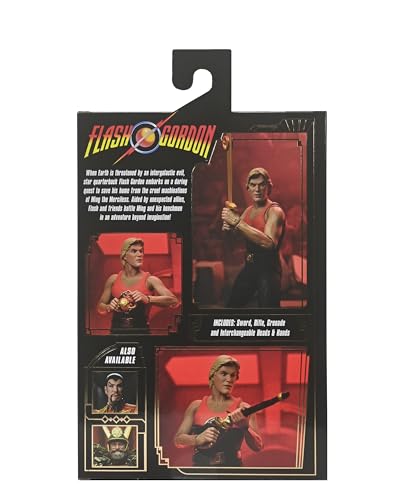 NECA Flash Gordon - Final Battle 7In Ultimate Action Figure: Figura Sam Jones Con Accessori
