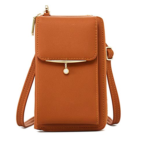 Preisvergleich Produktbild Damen Umhängetasche Kleine Handtasche Geldbörse Handy Tasche Portemonnaie Lang Geldbeutel PU Leder Geldtasche für Mädchen und Frauen