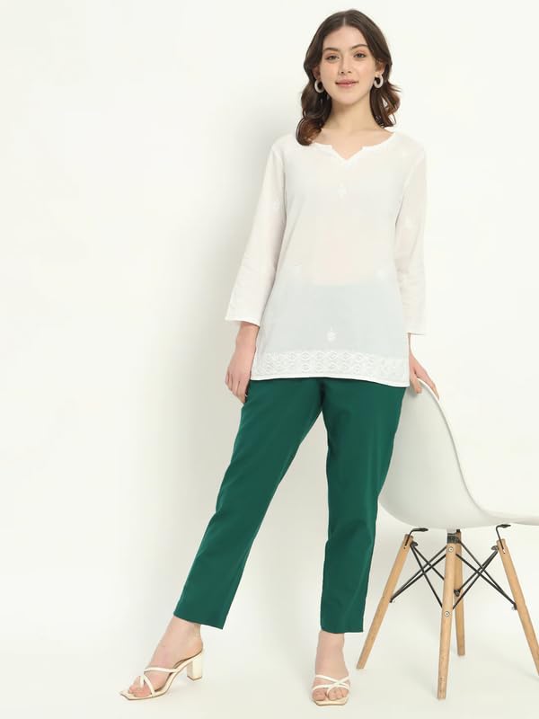 Image of Moirai Cotton Women Trouser Pants Regular Fit Casual Kurti Pants Daily Formal Office Use