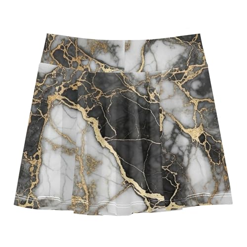 Tennis Skirts Kids Black White Marble Girls' Shorts Athletic Skorts Custom Butterfly Skirt 4t2