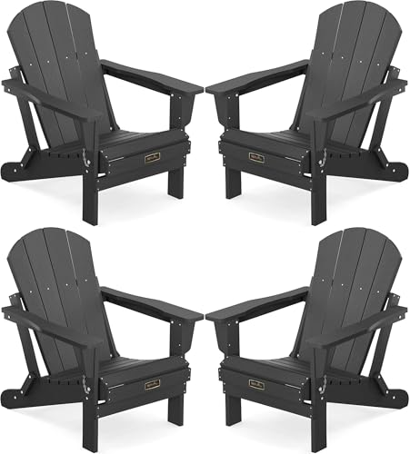 SERWALL Foldable Adirondack Chair Set of 4