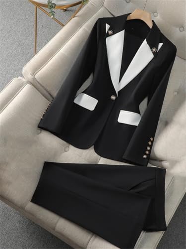 Women Pant Suit 2 Piece Set Fashion Office Business Work Wear Formal Blazer Jacket and Trouser4