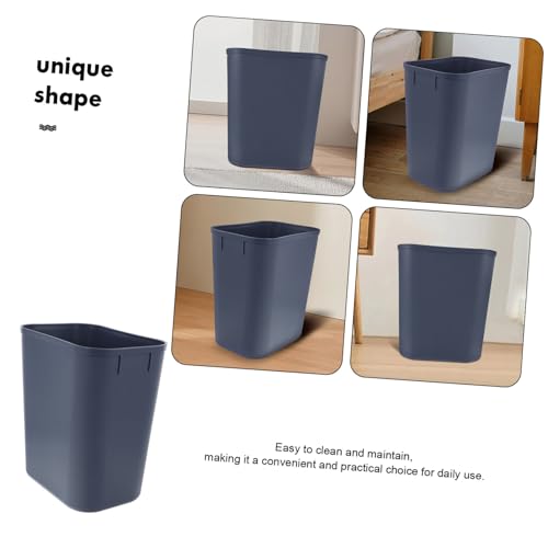 Cubo de basura cuadrado 15l gris contenedor compacto de plástico 7