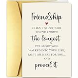 Sweet Friendship Card for Her, Friendship Poem Card for Bestie, Perfect for Best Friend on Friendiversary Anniversary Birthday Leaving School