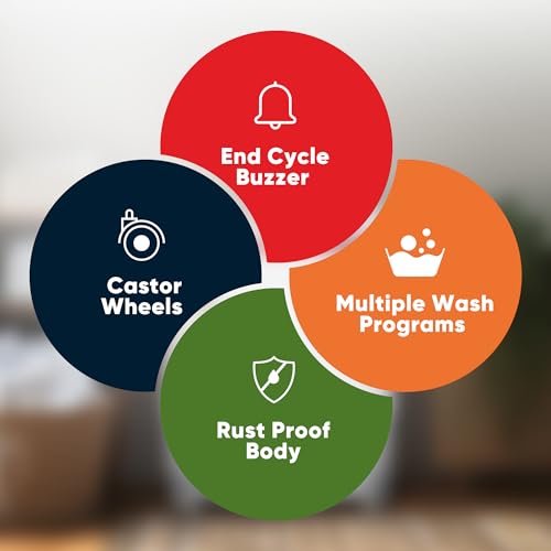 Image of SHARP 9.0 kg, 5 star, Semi-Automatic Top Loading Washing Machine with HydroBlast Wash, Quadroniq Pulsator, 1300 RPM (ES-SD90NB-PR, Ruby Red, Pure Wave)