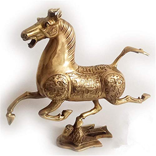 Ornements Feng Shui et statues de sculptures de cheval en laiton