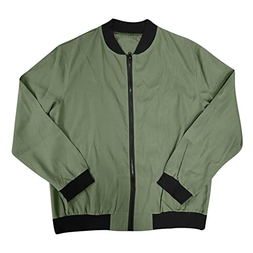 Fxbar Mens Casual Jacket Stand Collar Zipper Military Coat Comfy Outwear Windbreaker Lightweight Bomber Jacket2