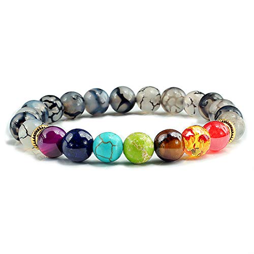 Bracelet en pierres naturelles hématite YXWYXWA perles de luxe 8mm