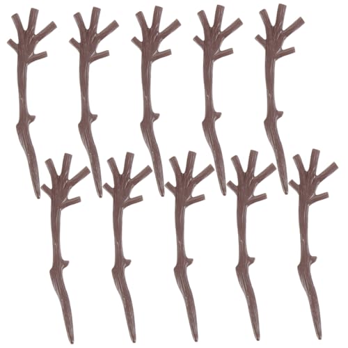 HOOTNEE 100pcs Snowman Hand Decor Plastic Dried Tree Branches for Christmas Crafts Lightweight Twigs for Decorations Embellishments for Holiday Projects