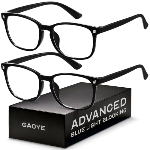 Image of Gaoye Eyewear Frames for Men - Blue Light Blocking Square Glasses, Anti UV Ray Computer Gaming, Blue Blockers for Women