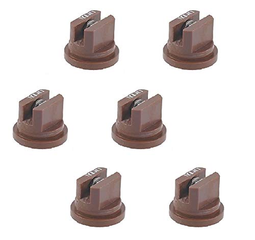 Pack of 6 - TeeJet DG Even Flat Spray Tip Brown 95° Polymer w/SS Insert Visiflo Farmer Bob's Parts DG9505EVS