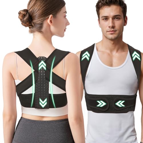 WNIEYO Posture Corrector for Women and Men – Upgraded Back Straightener for Effective Lower Back Pain Relief, Back Brace for Hunchback, Scoliosis, and Better Posture Support(Large)